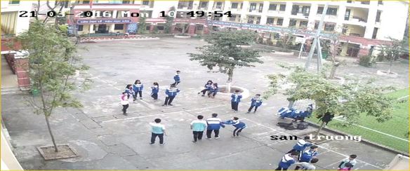 Camera bảo vệ các em học sinh vui chơi